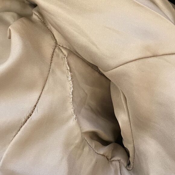 Leather Jacket Vintage 1980's Gold with Fringe Boho Carlos Fiori Size XS - Picture 11 of 11